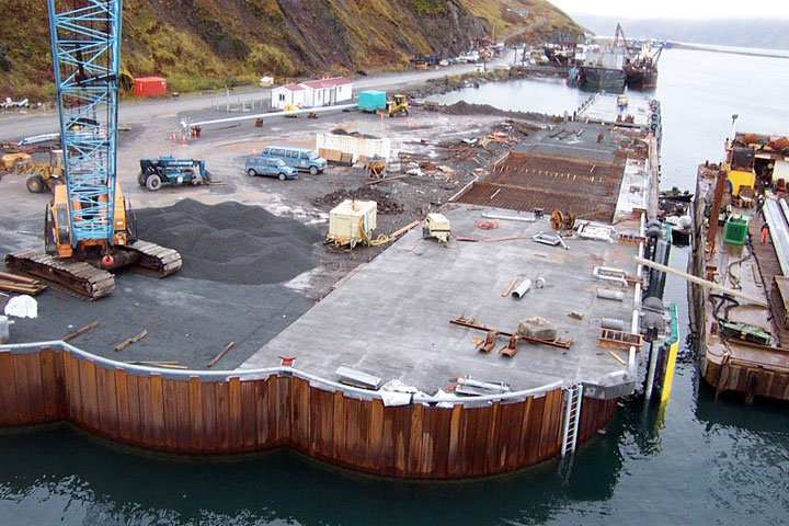 Unalaska Coast Guard Dock under construction